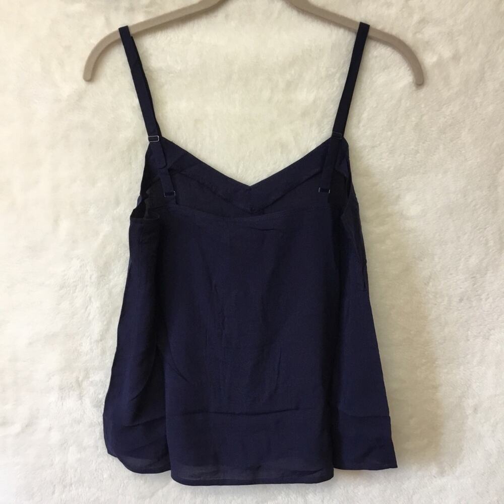 GAP Factory Navy Blue Pleated Print Tank Top - Picture 7 of 10